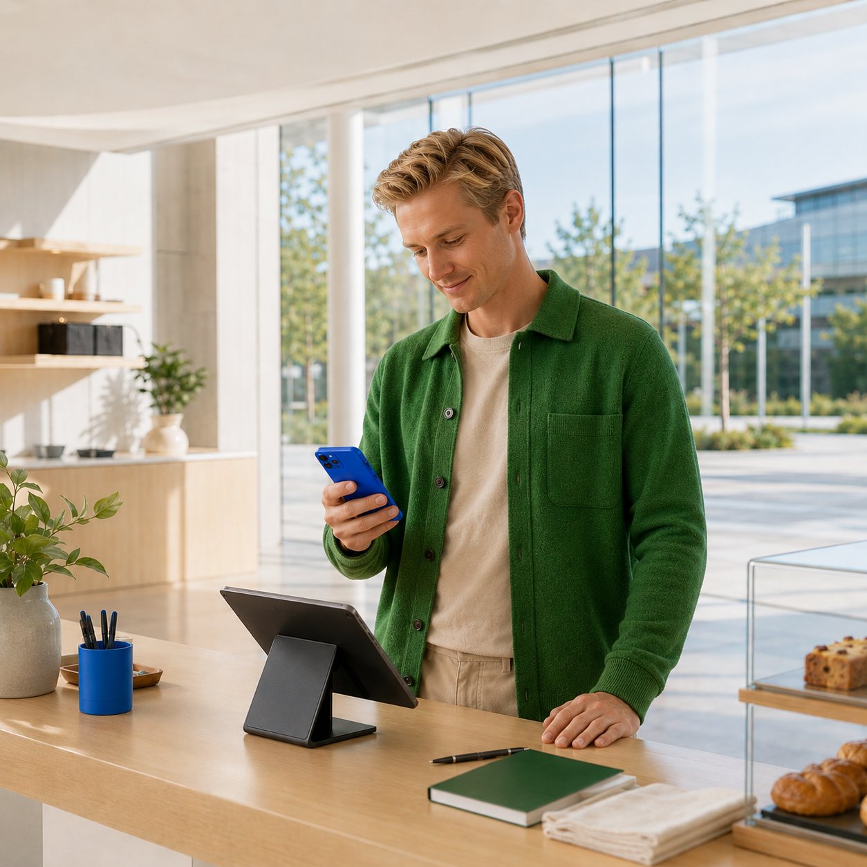 Start receiving payments — going live at the counter.